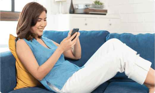 a woman using her phone
